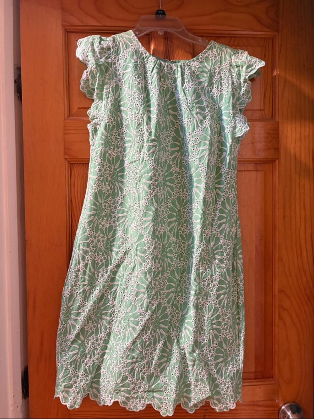 Women’s Loft Mint Green Lace Overlay Dress